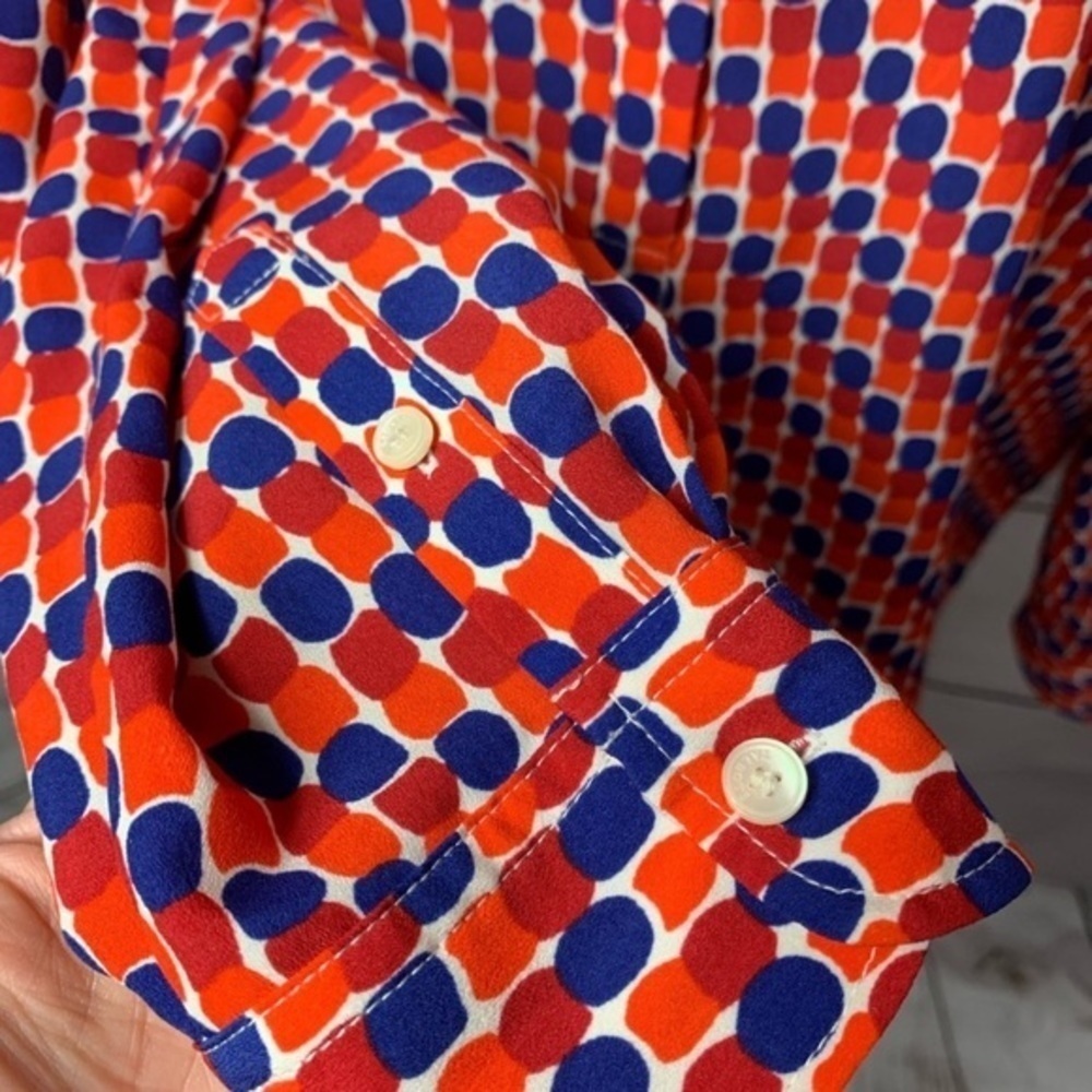 Nwot Talbots Polka-Dot Print Button Down Top - image 3